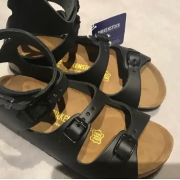 NEW Birkenstock Athen Gladiator black sandals US5/EU35 - Picture 1 of 8